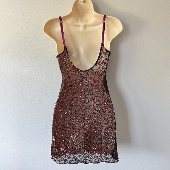 Free People Intimately Sequin Sheer Slip Dress Size XS - Picture 3 of 7
